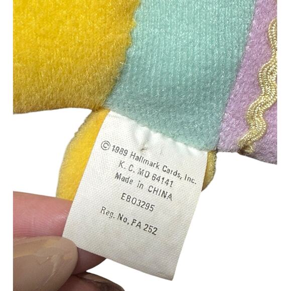 Hallmark 1989 Spring Bunny and Duck Easter Plush Stuffed Baby Squeak Lovey Toys - Picture 4 of 8